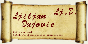 Ljiljan Dujović vizit kartica